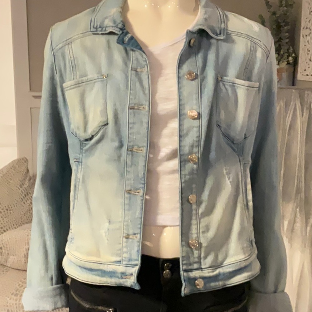 Guess distressed jean jacket